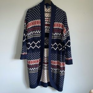 ModCloth open front long cardigan sweater - L